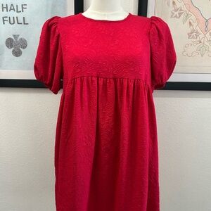 Who What Wear Scarlet Textured Dress